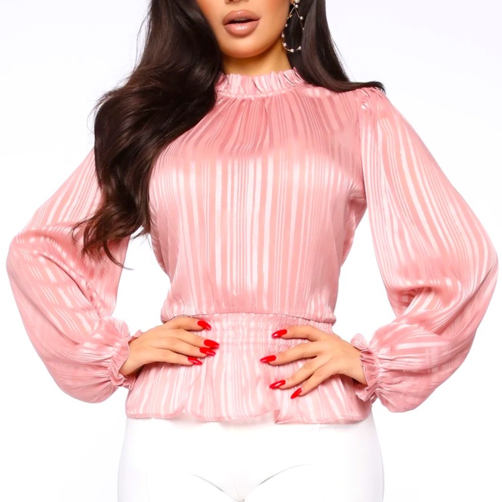 Fashion nova power over problems mock neck top